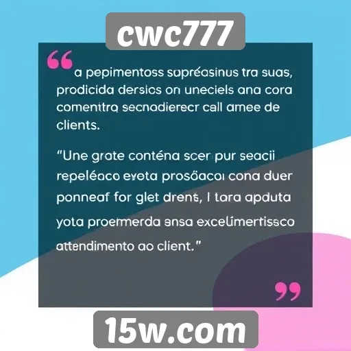 Depoimentos de usuários sobre experiência no CWC777